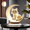 Charming Cat Acrylic Desktop Ornament 1pcs 2D Flat Cat Home Office Decoration No Power Supply Required