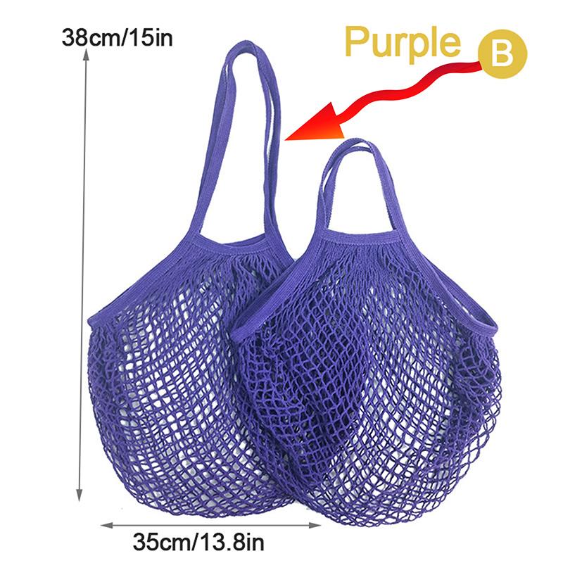 Reusable Grocery Produce Bags Cotton Mesh String Net Tote Bag Fruit Vegetable