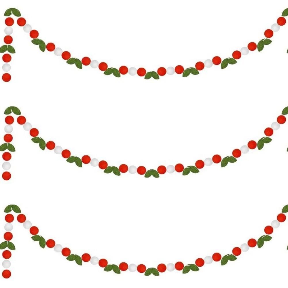 New Year Gift Crafts Christmas Hanging DIY Toy Felt Ball Garland Party Supplies Wall Hanging Festival