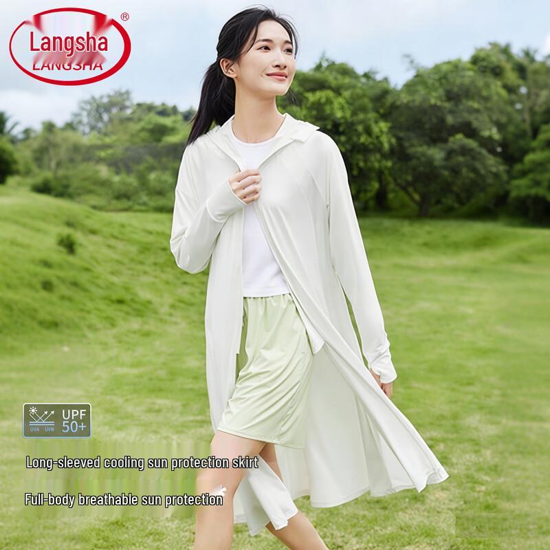 Langsha Women s Long UV Protection Ice Silk Sun Dress JM