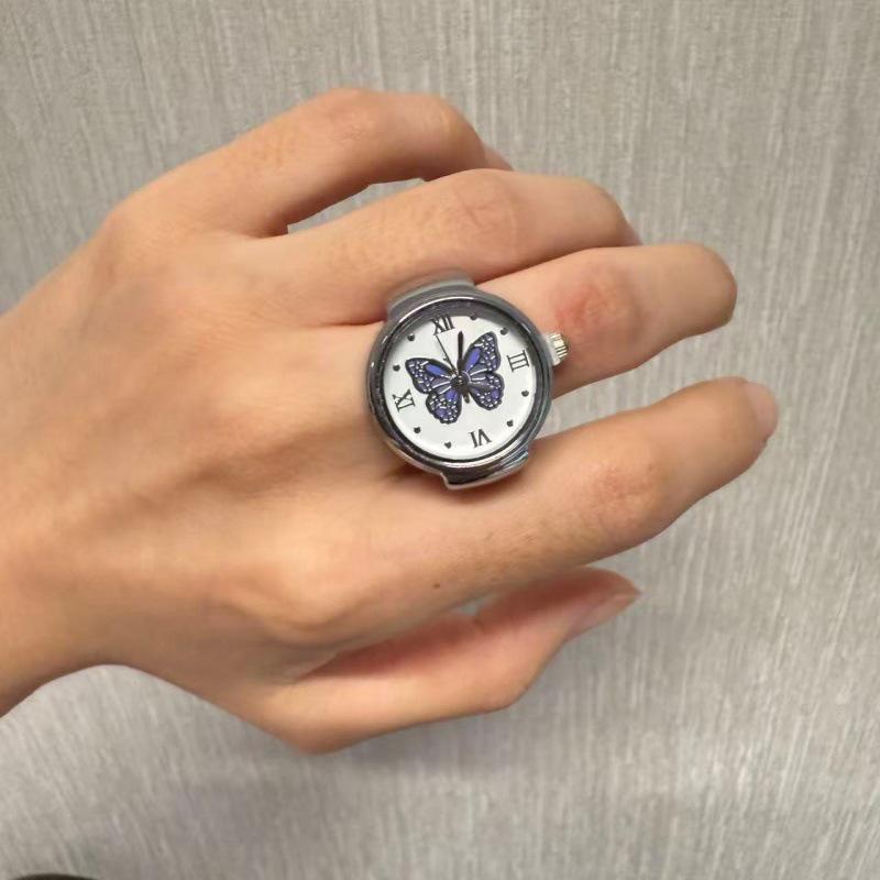 Korean Style Retro Hipster Watch Ring - Trendy Men's Hand Jewelry Accessory