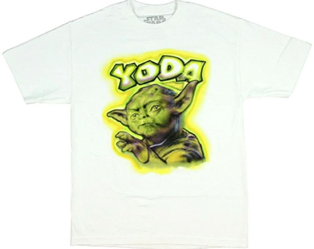 Star Wars Men's Yoda Spray Paint Art Licensed T-shirt NWT