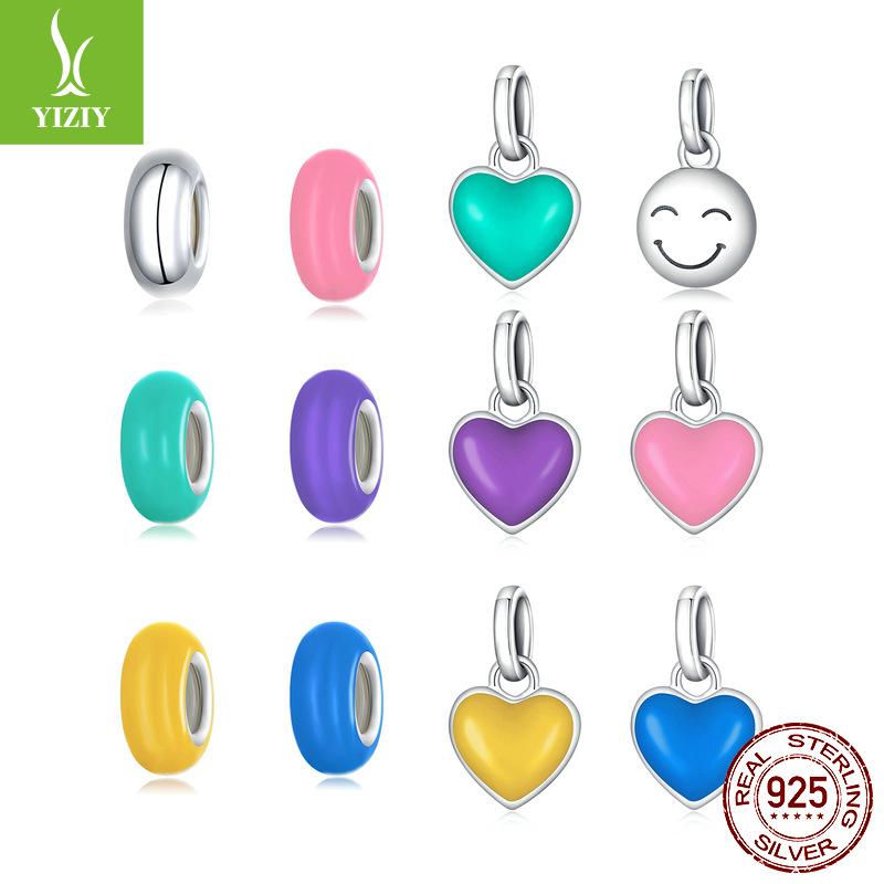Mini 925 Silver Silicone Bracelet Positioning Beads Pendant Diy With Fun Bracelet Accessories