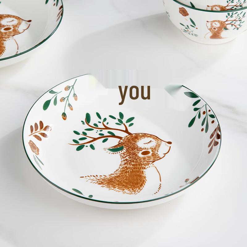 Yu Yi Angel Forest Zestaw 16-elementowej ceramiki stołowej