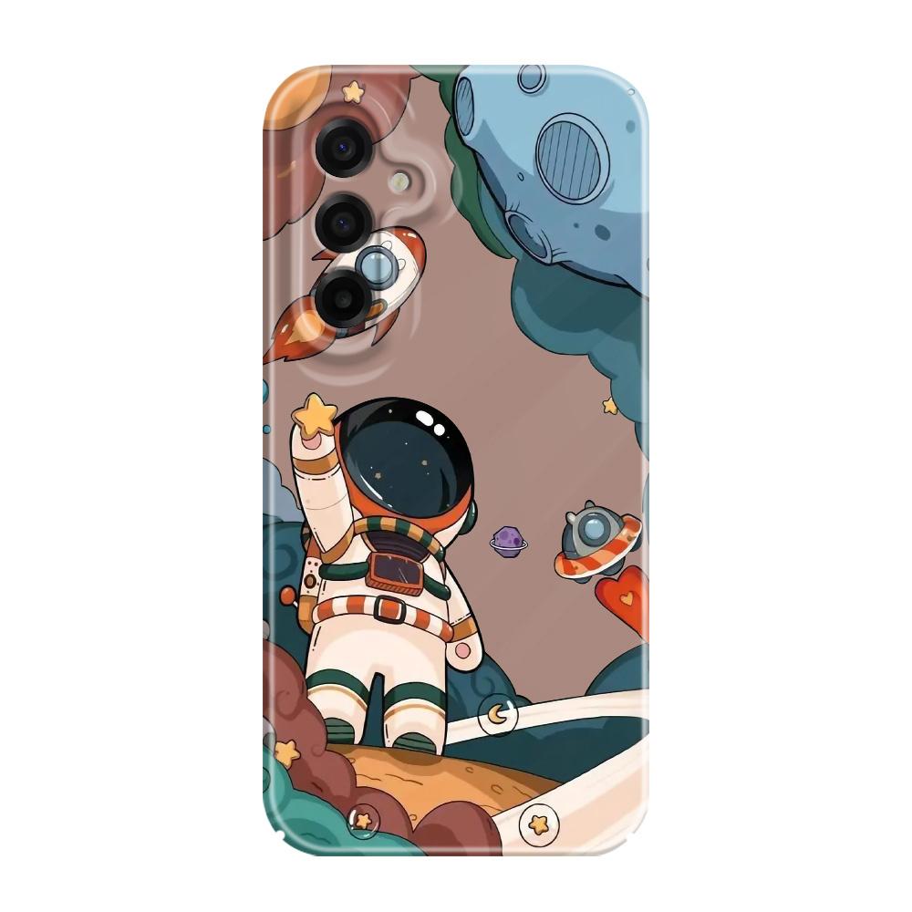 Flying Astronaut Phone Case For Samsung Galaxy A57 A37 A17 A56 A36 A26 A16 A06 A55 A35 A25 A15 A05 4G 5G Film Hard Cover
