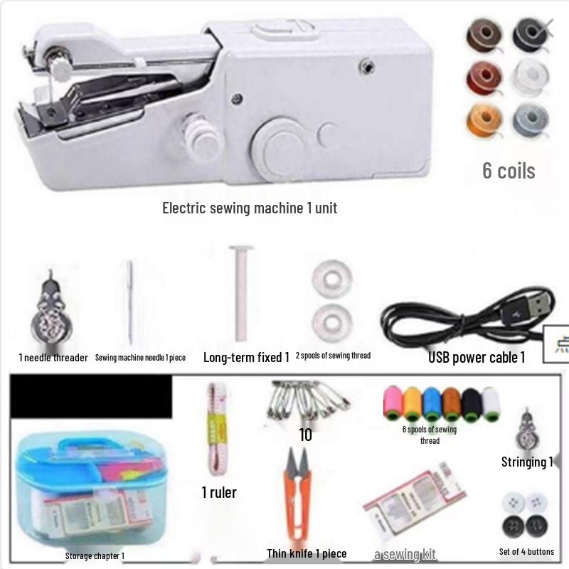 Přenosný ruční mini elektrický šicí stroj pro domácí použití