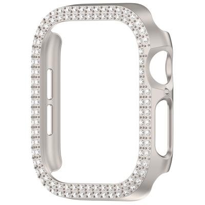 2/5PCS 42MM/46MM Double Row Diamonds PC Hard Rubber Hollowing Protective Case for Apple Watch Apple Watch Series 10