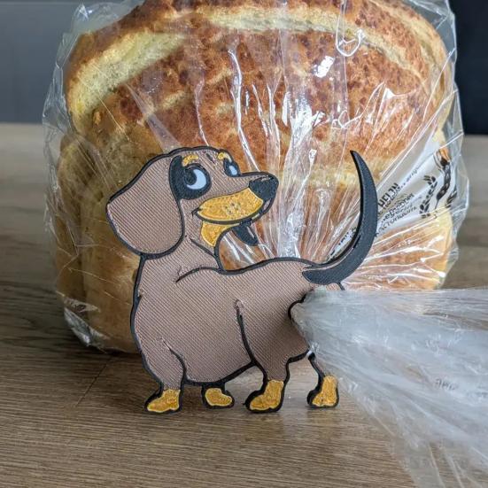 3Pcs Dachshund Bread Clips Set Funny Butt Bag Clips Reusable Plastic Sealing Clips for Food Bags Novelty Kitchen Gadgets