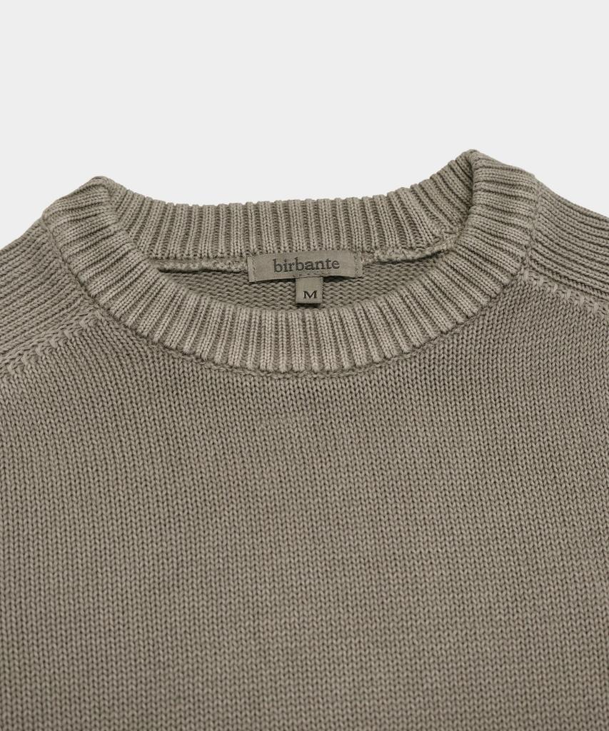 BIRBANTE Garment-Dyed Washable Round Knit - New Beige