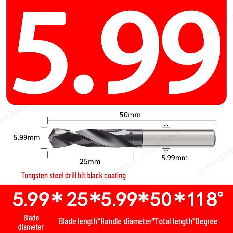 Straight Shank Solid Carbide Drill Bit Set (5.91–5.99mm)
