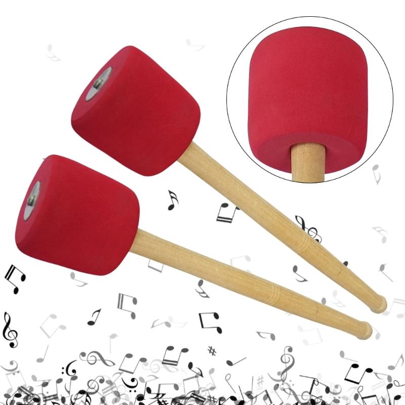 Drum Mallet Stick with Foams Head Percussions Stick for Marchings Band Snares Drum