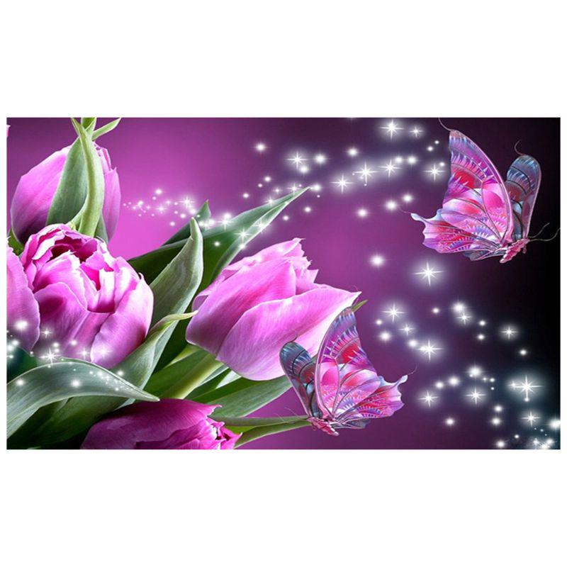 5D DIY Diamond Painting Multicolored Flowers Diamond Mosaic Diamond Embroidery Full Set Cross Stitch Kits Home Decor Gifts