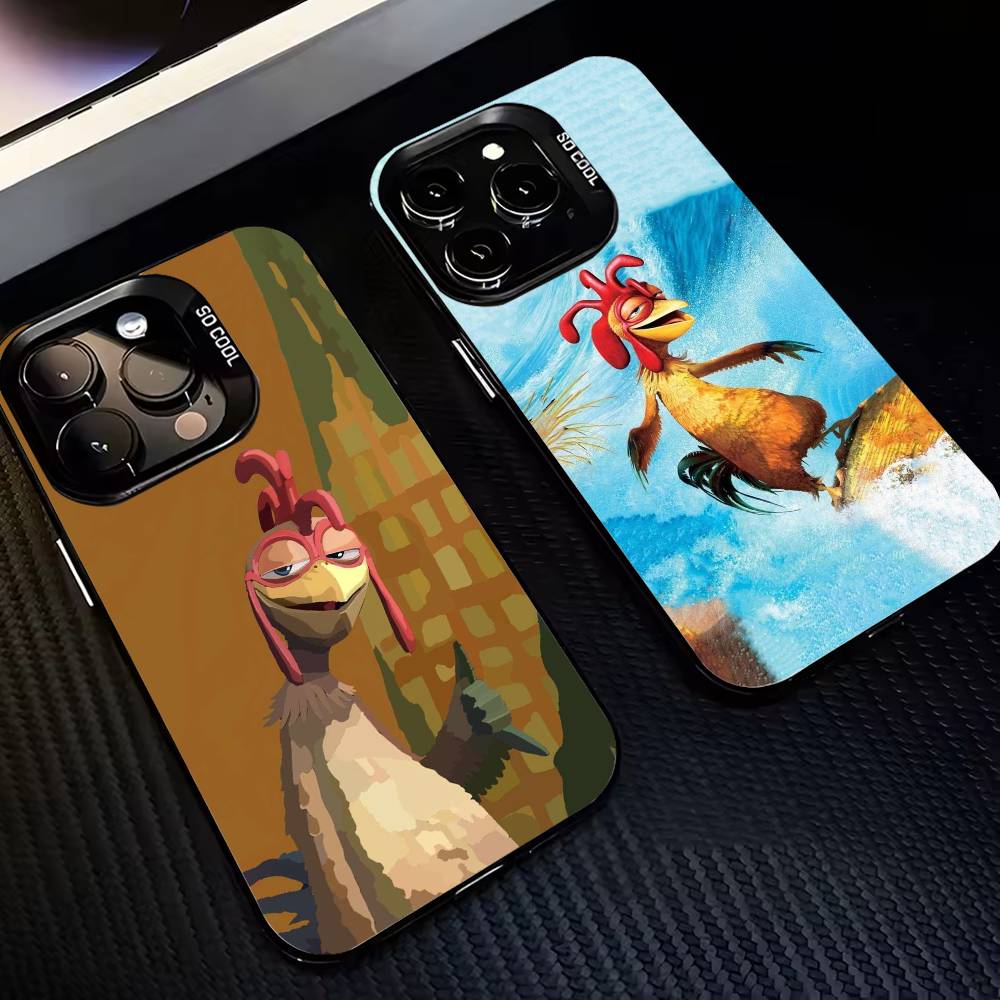 C-Chicken J-Joe Surf Phone Case For iPhone17,16,15,14,13,12,11,Pro,MAX Gray Matte Silicone Black Cover