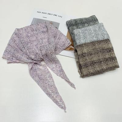 Sciarpa in Mohair a Maglia a Rombo: Sciarpa Calda Autunno/Inverno da Donna