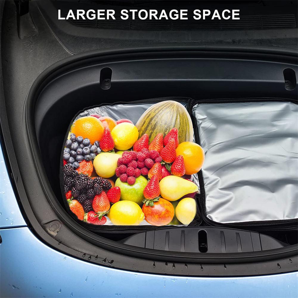 For Tesla Model 3 Highland 2024 Model Y Juniper 2025-2020 Frunk Cooler Organizer Insulation Bag Front Trunk Storage Outdoor Trip
