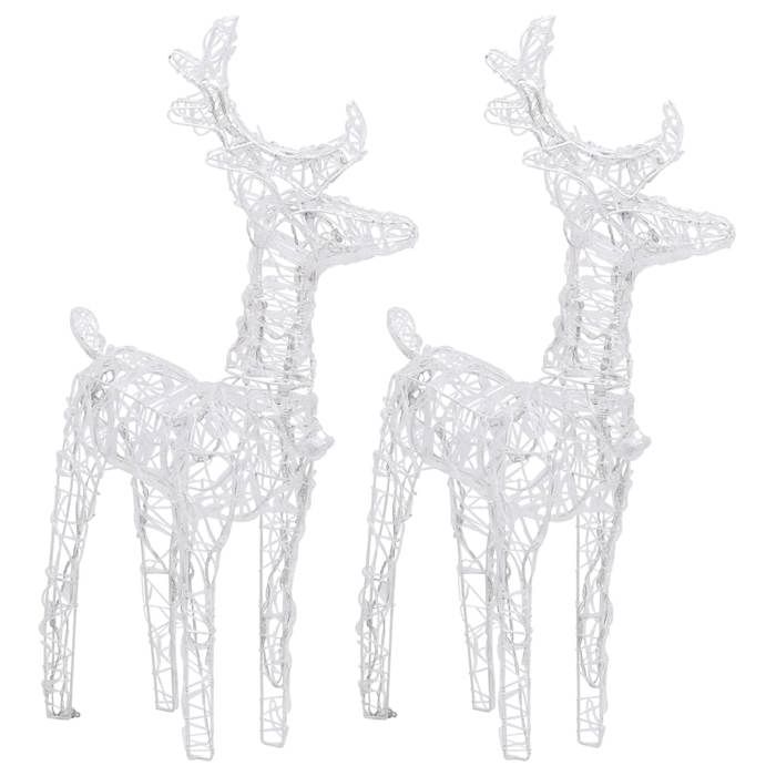 VidaXL 2x Christmas Reindeer 80 LED Illuminated Reindeer Holiday Decoration Christmas Ornament Party Decoration Home Indoor 342680