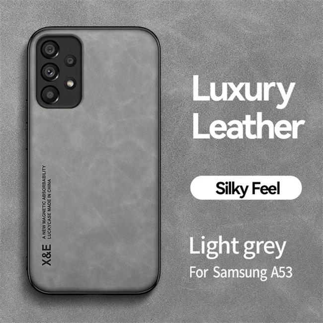 Magnetic Sheepskin Leather Phone Case For Samsung Galaxy A53 5G A52s A51 A52 A71 A13 A12 A21s A31 A73 A72 A22 A50 A33 Back Cover