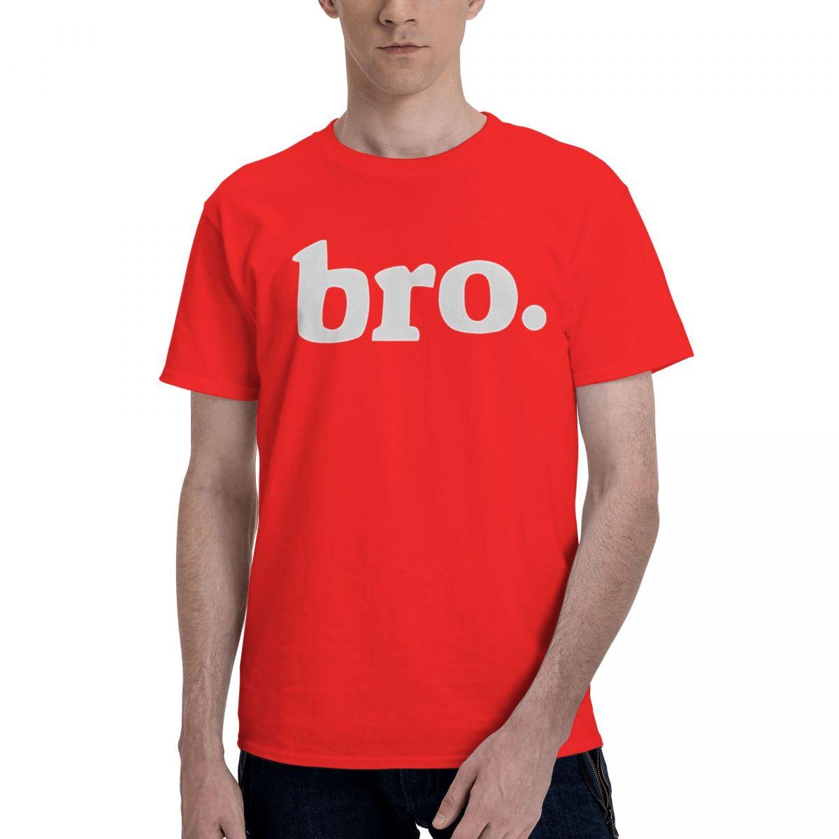 Bro Print Mens 100 Cotton Casual Breathable Confortable Kawaii Short Sleeve TShirt Graphic Tee S