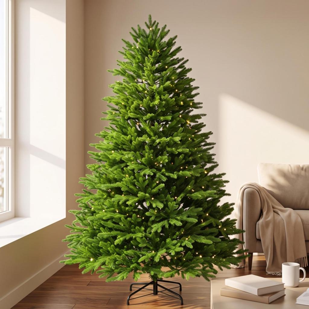 Realistic Artificial Christmas Tree | Authentic, PE Tree, for Living Room
