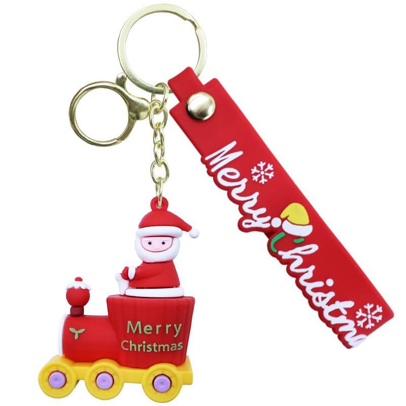 

Cartoon Christmas Key Pendant PVC Glue Doll Chain DIY Fashionable Schoolbag