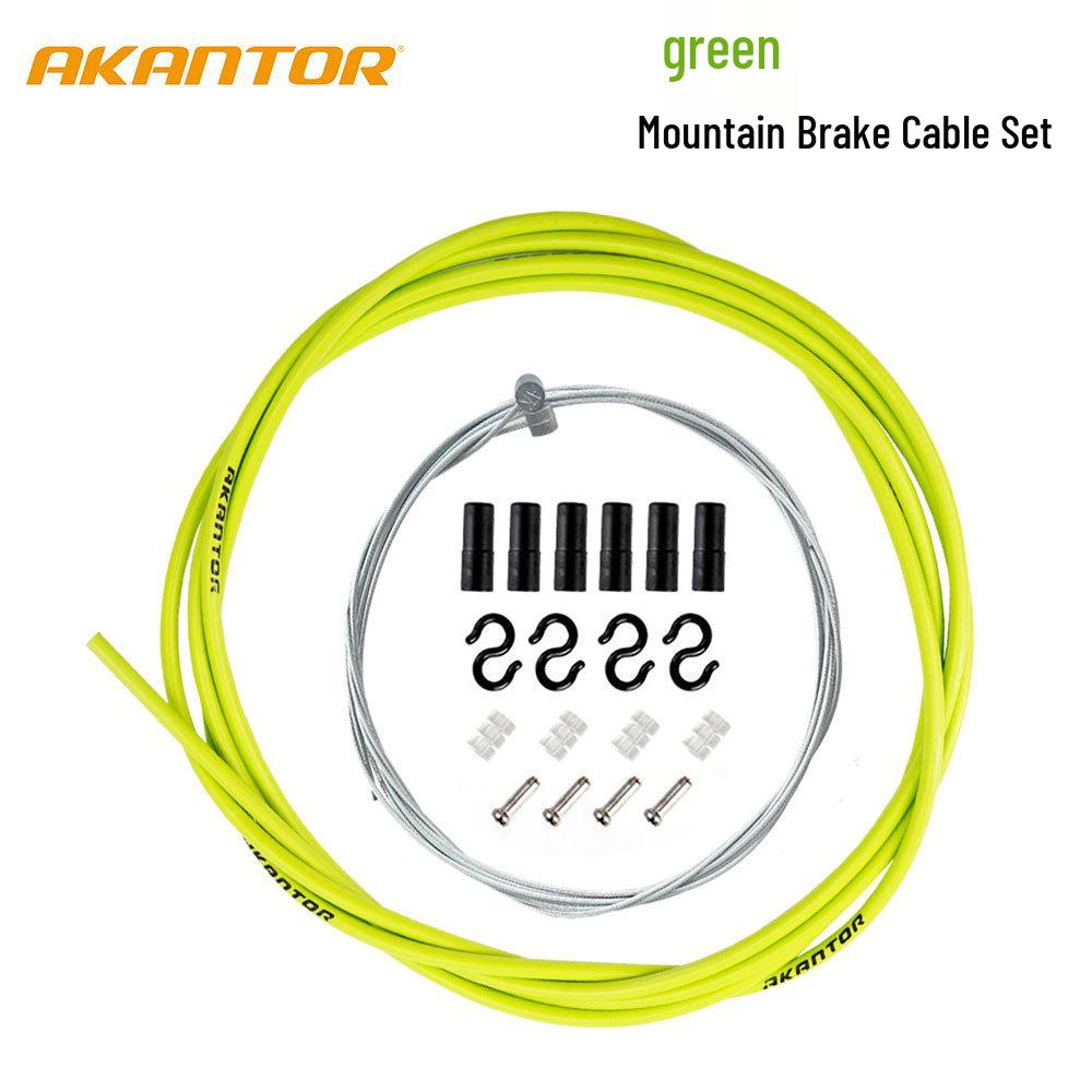 AKANTOR Bicycle Brake & Gear Shift Cable Set for Mountain, Road, or Folding Bikes