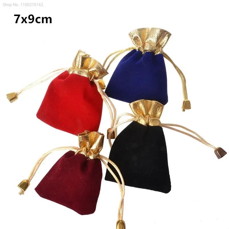 200pcs Multi Size Velvet Bag Jewelry Velvet Pouch Bag Velvet Drawstring Bag Jewelry for Women Wed Jewelry Display Packing Bags