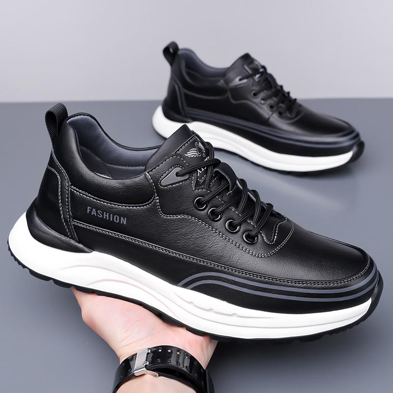 Fashion New Men Outdoor Leather Casual Shoes Fashion Sports Shoes for Men Simple Comfy Male Sneakers Versatile Treking Footwear Trainers