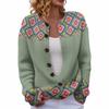 Round Neck 3D Print Cardigan Sweater TX-YK01