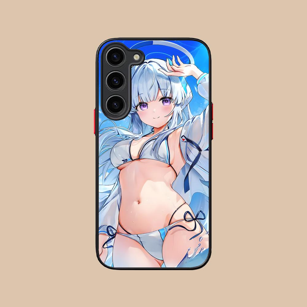 Blue Archive Ushio Noa Silicone Mobile Phone Case for Samsung Galaxy S26 S25 S24 S23 S22 S21 Plus FE Ultra Colorful Cover