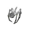 Gothic Punk Exaggerated Spider Finger Rings For Women Men Vintage Creative White Black Insect Spider Open Ring Halloween Jewelry