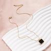 Exquisite Women's Titanium Steel Square Clavicle Necklace - Colorfast, Luxurious, and Versatile