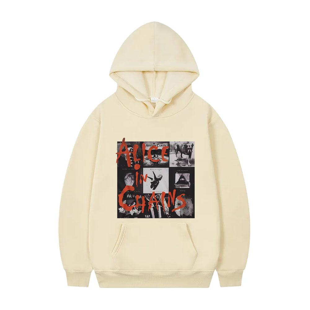 Rockband Alice in Chains Albumcover Print Hoodie Männer Frauen Lässige Übergroße Pullover Hoodies Herren Hip Hop Mode Streetwear