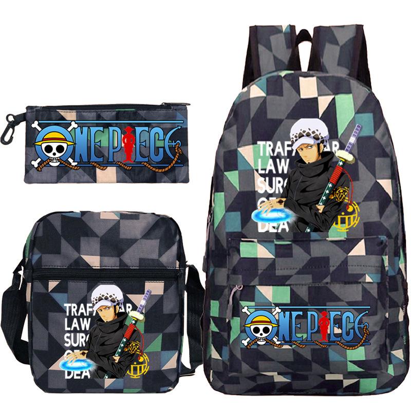 School Bag Large Capacity, Junior High School Students, Primary School Students, School Bag Three-Piece Set, Backpack, Messenger Bag, Stationery Bag