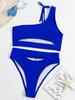 Women's Solid Color Sexy Cutout Split Swimsuit Bikini YW09
