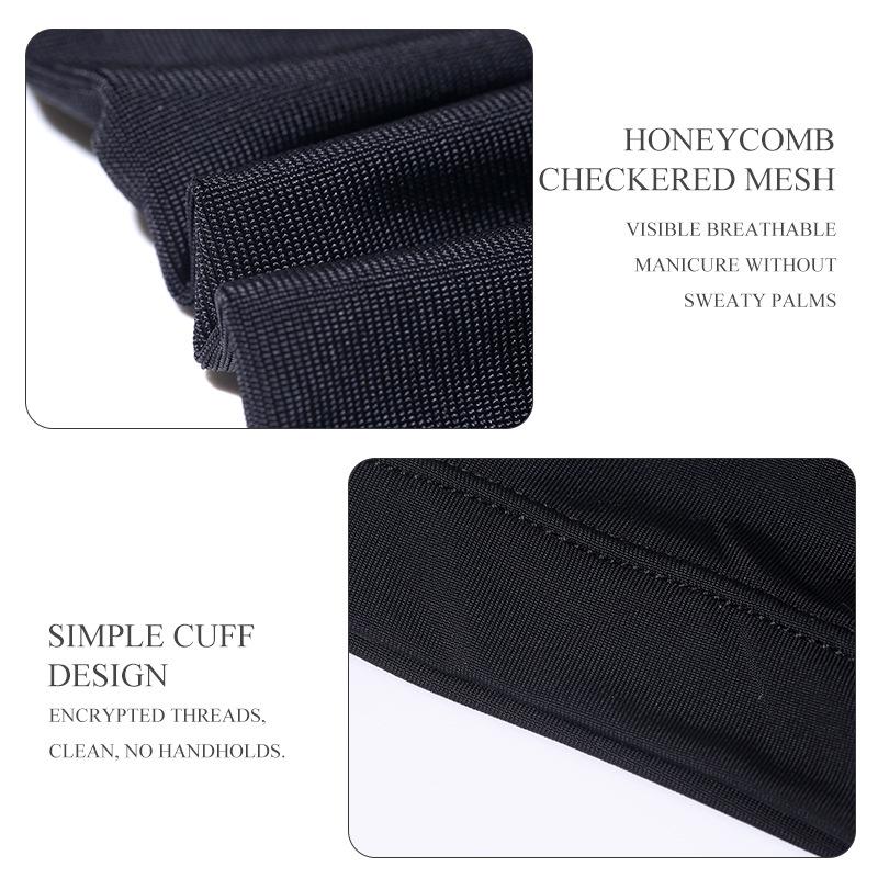 High Elasticity UV-Protection Spandex Half-Finger Gloves for Cycling, Working, and Tea Picking.