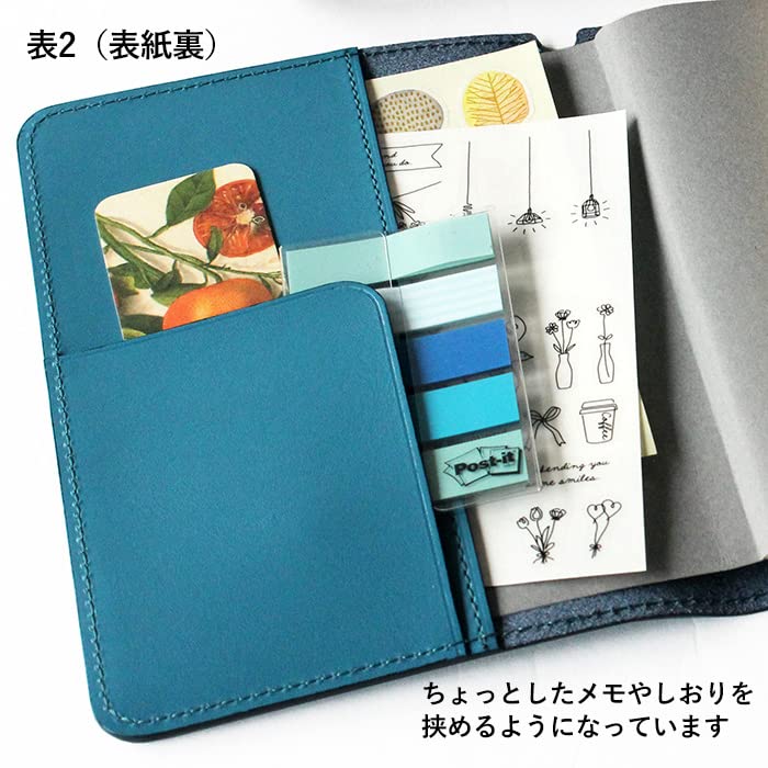 CCOMPANY LIMITED Notebook Cover, Made in Japan, A6 Size, Paperback Size, Bound Planner Cover, Turner 2 Second (Blue)