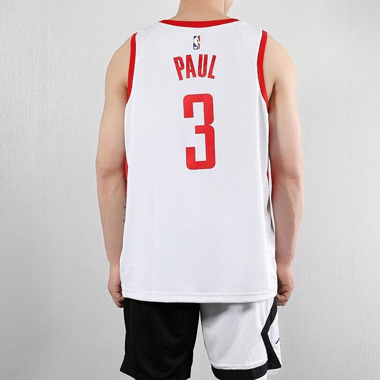 Nike NBA Basketball Jersey Tank, Houston Rockets Chris Paul #3, Fan Edition Men Tops White 864419-101