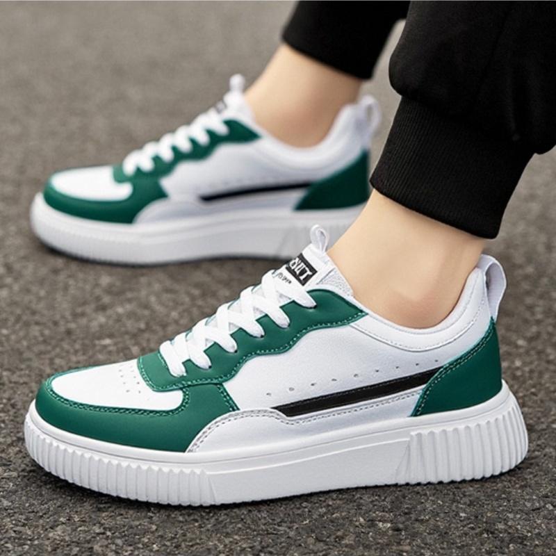 Fashion Leather Men Casual Shoes Lightweight Running Shoes Platform White Sneakers Outdoor Breathable Sport Shoes Shoes