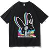 Camisetas Super Bowl Bad Bunny Manga Corta Algodón Cuello Redondo Camisetas de Moda Hombres Mujeres Ropa Suave Unisex Streetwear Hip Hop Tops