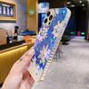 Dla iphone 15 14 13 12 Pro Max 15 14 plus Modny wzór płatków śniegu niebieskie Etui na telefon Dla iphone 11 15pro max 15plus 14promax Miękkie silikonowe Etui na tył