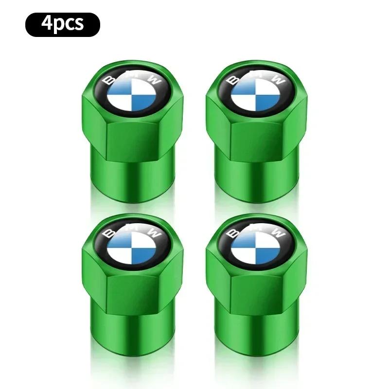 Conjunto de 4 tampas de válvula de ar de metal para pneus de carros BMW M M3 M5 F10 F30 F20 E28 E30 E34 E36 E39 E46 E91 Performance X1 X2 X5