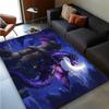 Purple Dragon On Castle Night Sky Printed Flannel Rug Machine Washable Durable Soft Carpet For Living Room Bedroom Fantasy Deco