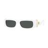 Versace Logo Design Rectangular Sunglasses Men's White 18138452 0VE4476U-White 55