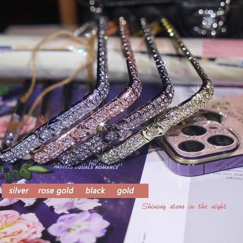 Snake Head Diamond Border Balloon Backboard with Acrylic Material Lens Film Case for iPhone 15 14Plus 13 12 11 Pro Max XSMax 8 7 Plus Protective Cover