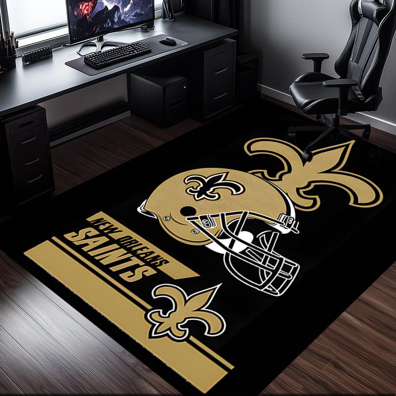 New Orleans Helmet Rug Office Carpet Non-Slip Mat, Chair Rug Floor Covering for Gaming, Bedroom, Living Room , Home Decor Christmas Gift