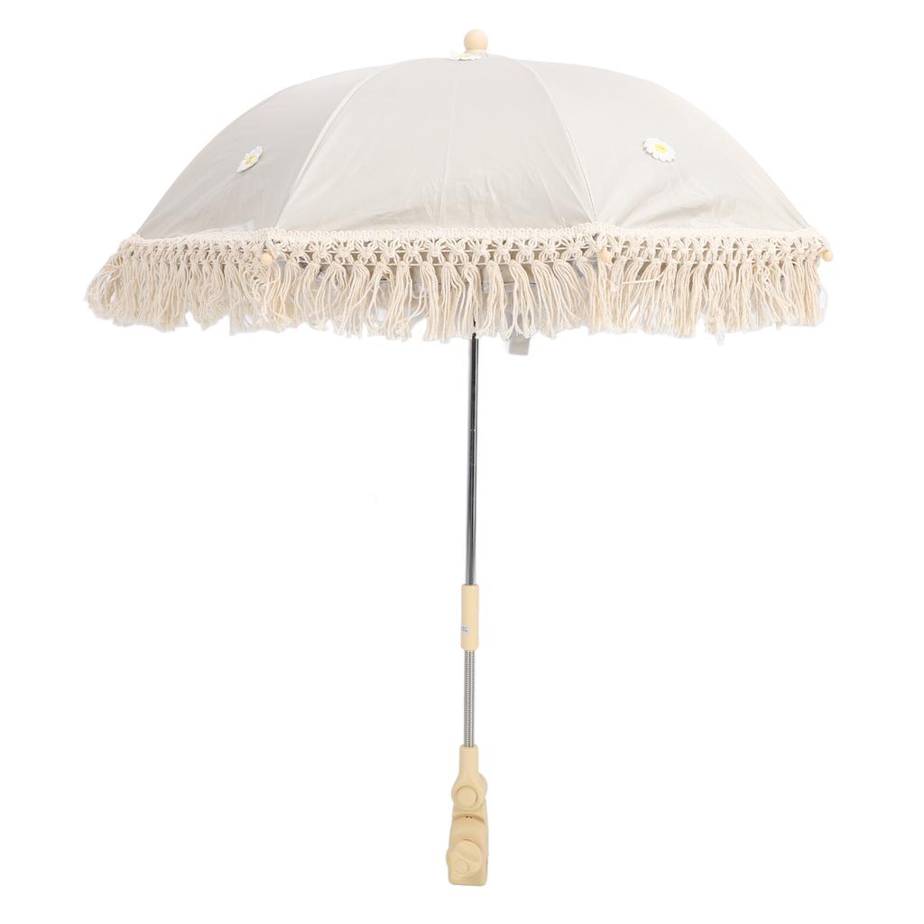 Kinderwagen Schirm Sonnenschutz UV-Schutz Winkelklemme Zum Aufklemmen Baby Sonnenschirm für Strandkorb Kinderwagen