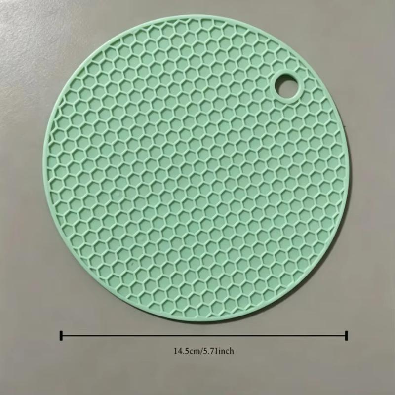 High Temp Resistant Honeycomb Rubber Table Pad, Anti-Skid Multi-Functional Kitchen Heat Insulation Mat, Durable Pot Bowl Cup Coa