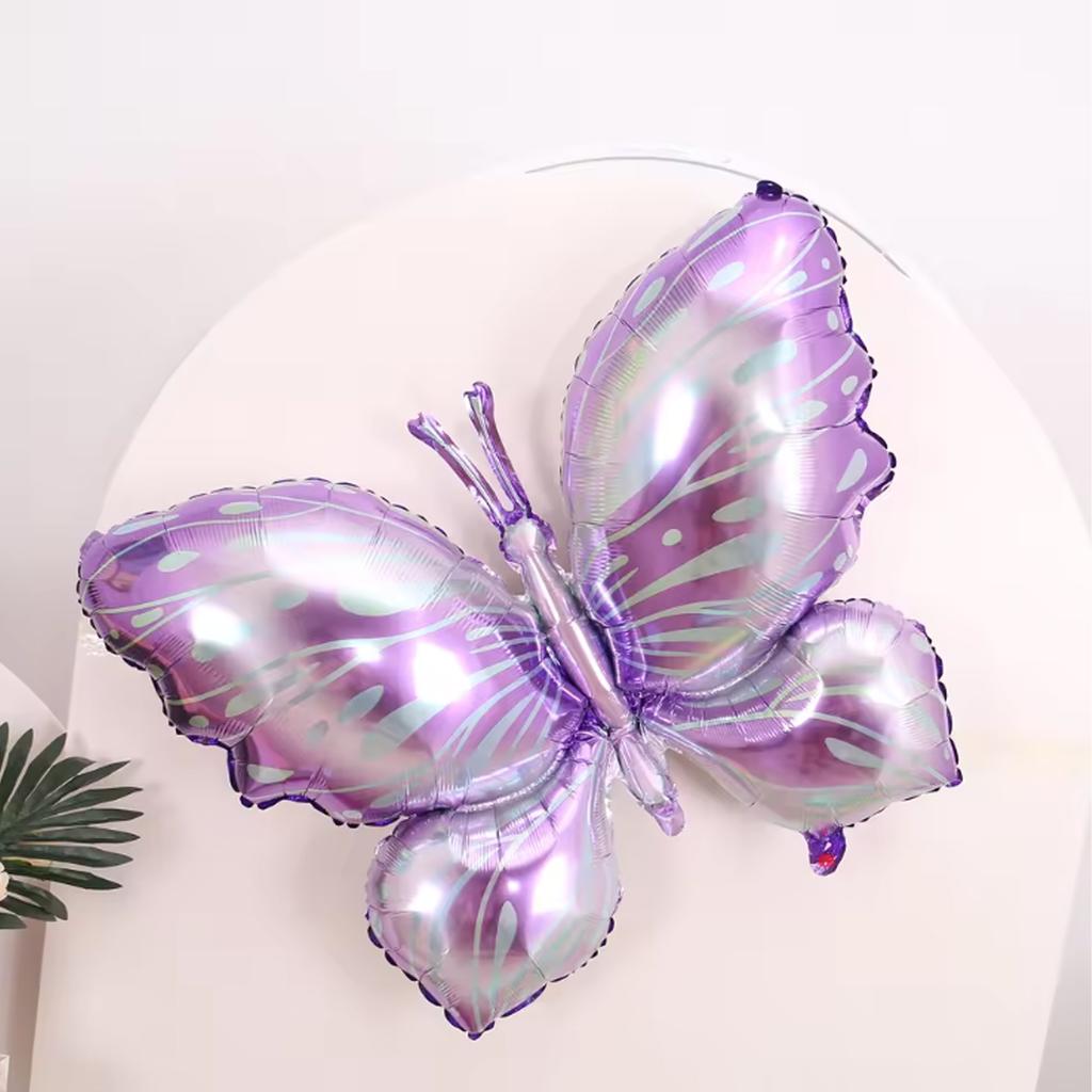 Butterfly balloons, 4 purple butterfly aluminum foil balloons, butterfly party wedding, birthday, wedding party decoration