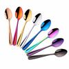 Bisda Teapoon Coffee and Dessert Spoons, Set of 8, 8 Colors, Stylish Stainless Steel, Perfect for Home, Guests, and Parties
