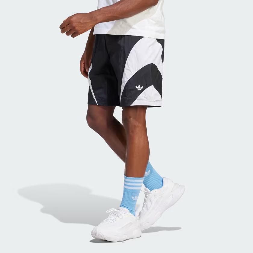 Adidas Rekive Shorts Color Block Logo Elastischer Bund Lässige Shorts Herrenshorts Schwarz Weiß IL2470